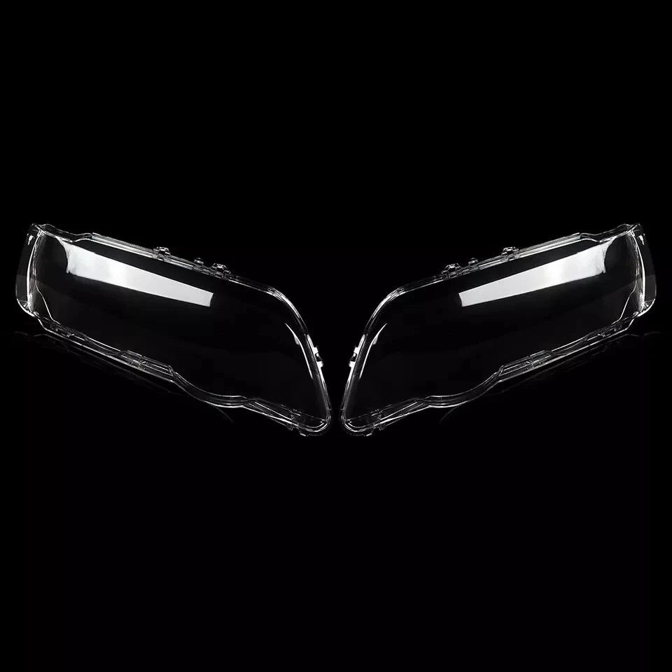 LEFT RIGHT HEADLIGHT HEADLAMP LENS COVER SHELL REPLACEMENT FOR BMW X5 E53 00-03