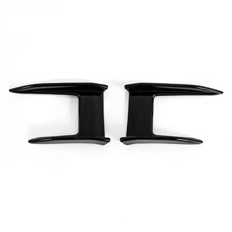 FOR BMW 1 SERIES F40 M135i MP STYLE CANARD AERO SIDE BLADES FLICKS GLOSS BLACK 19+
