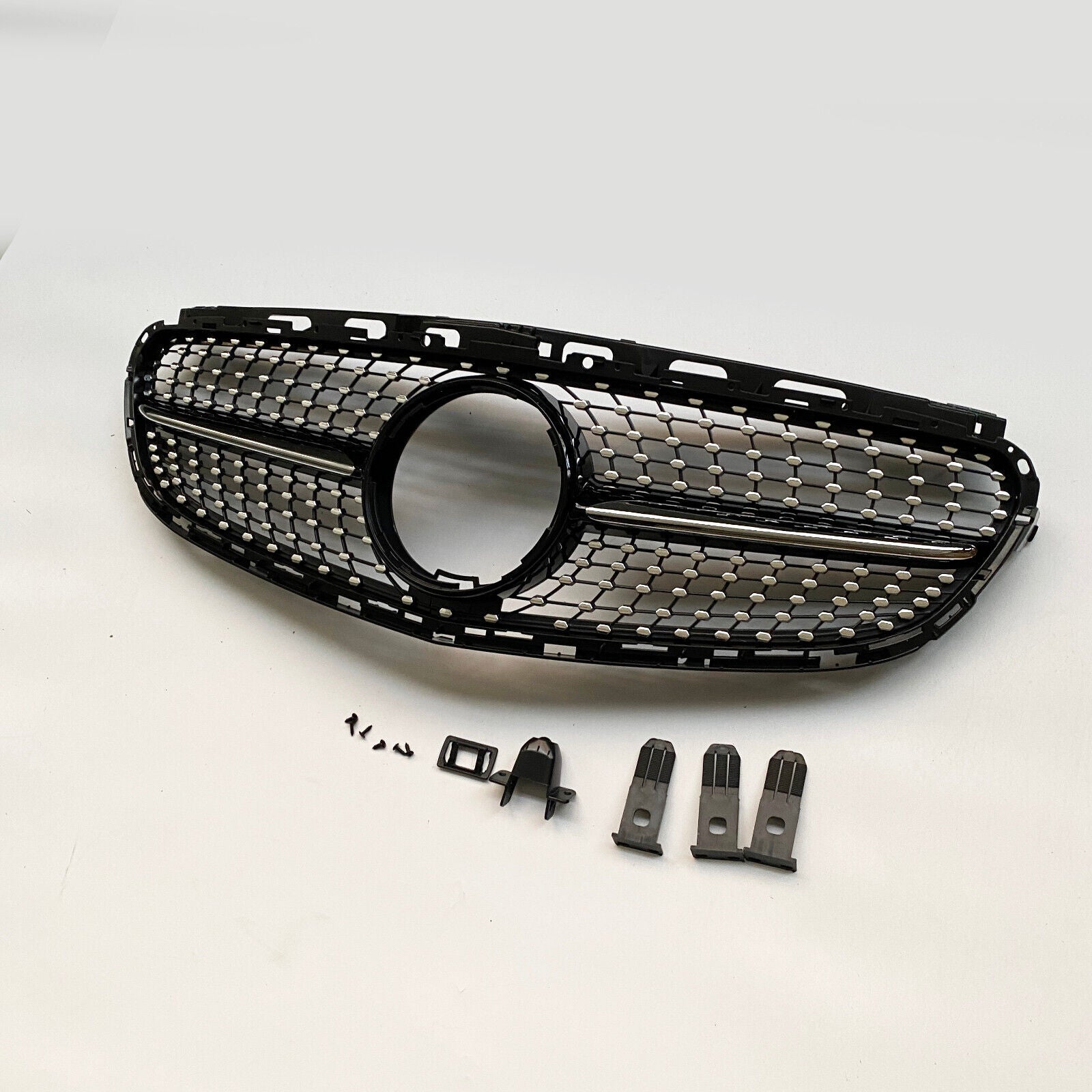 FOR MERCEDES E CLASS W212 FRONT SILVER DIAMOND GRILLE GRILL 2009-2013