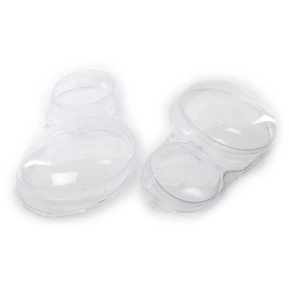 FOR MERCEDES E CLASS W210 2000-2002 PAIR RIGHT LEFT FRONT HEADLIGHT LENS COVER