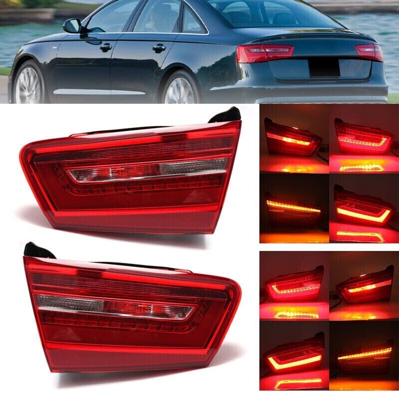 2X REAR LED INNER TAIL LIGHT BRAKE STOP LAMP FOR AUDI A6 C7 2012-2015 LEFT+RIGHT