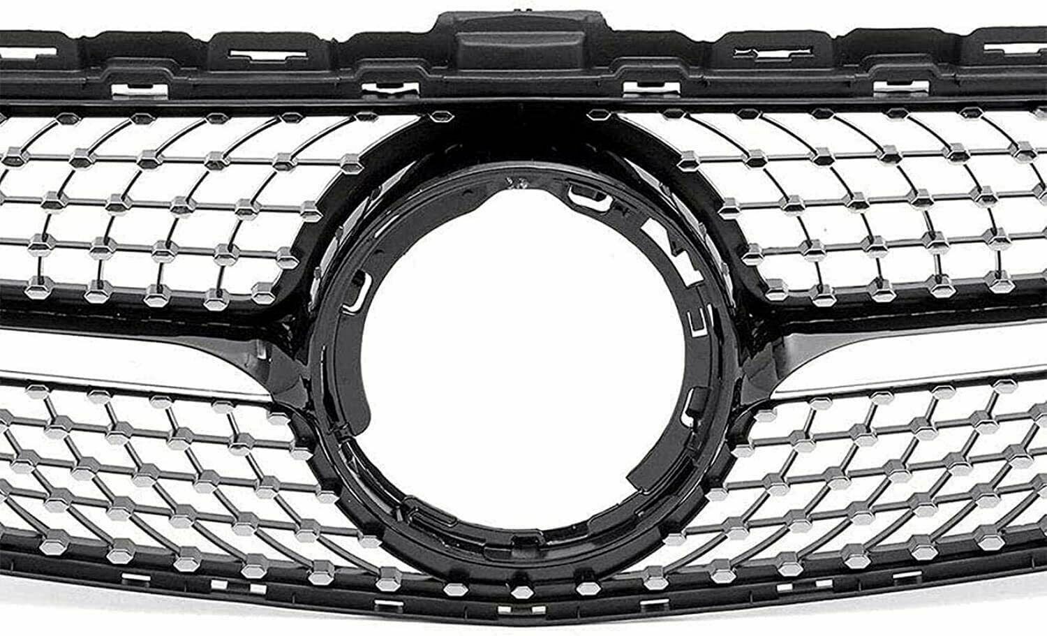 FOR MERCEDES C CLASS W205 DIAMOND STYLE FRONT GRILL GRILLE AMG 19+ W/O CAMERA