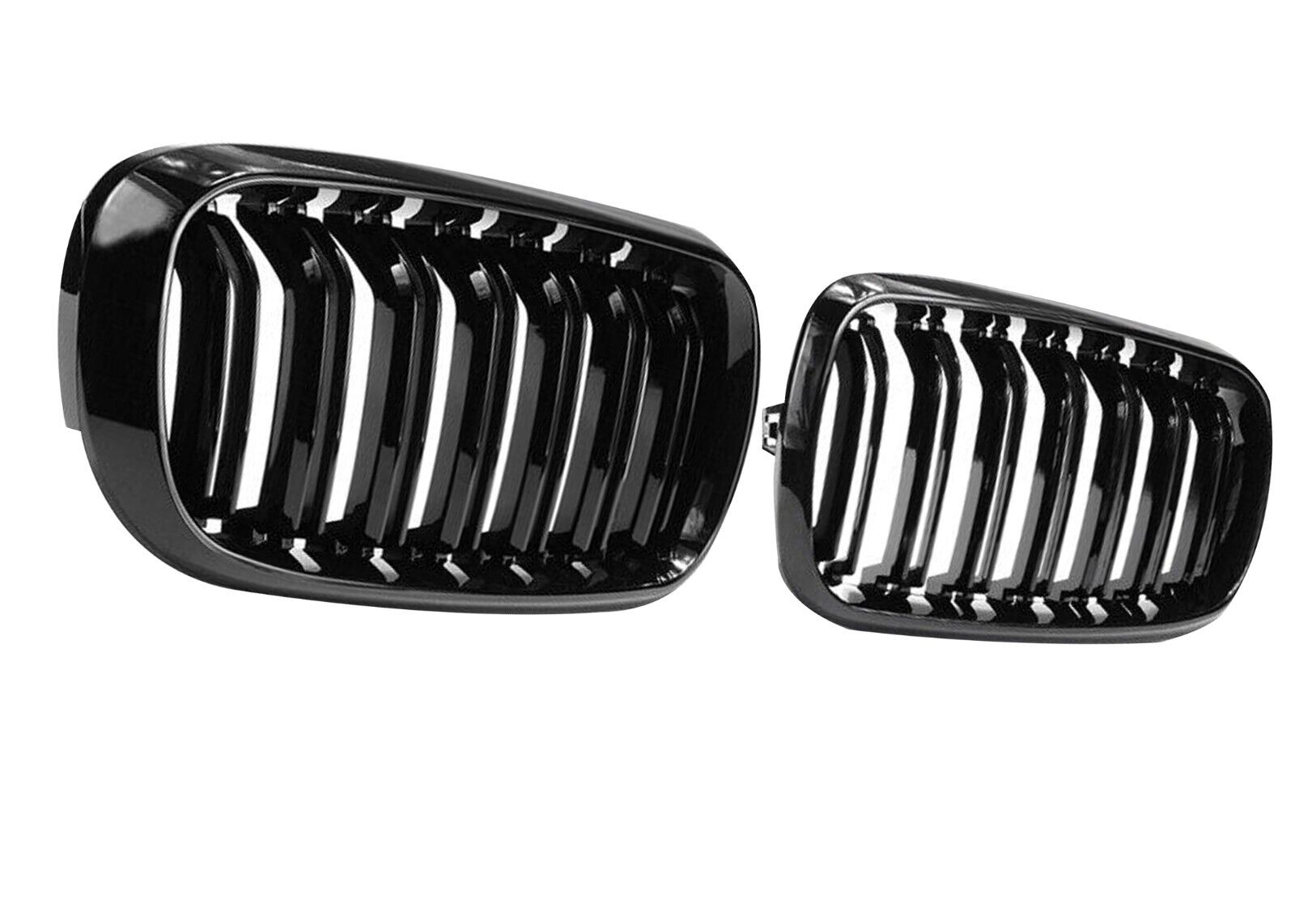 FOR BMW X5 E70 X6 E71 GRILLE GRILL GLOSS DOUBLE SLAT FRONT BUMPER KIDNEY 2007-13