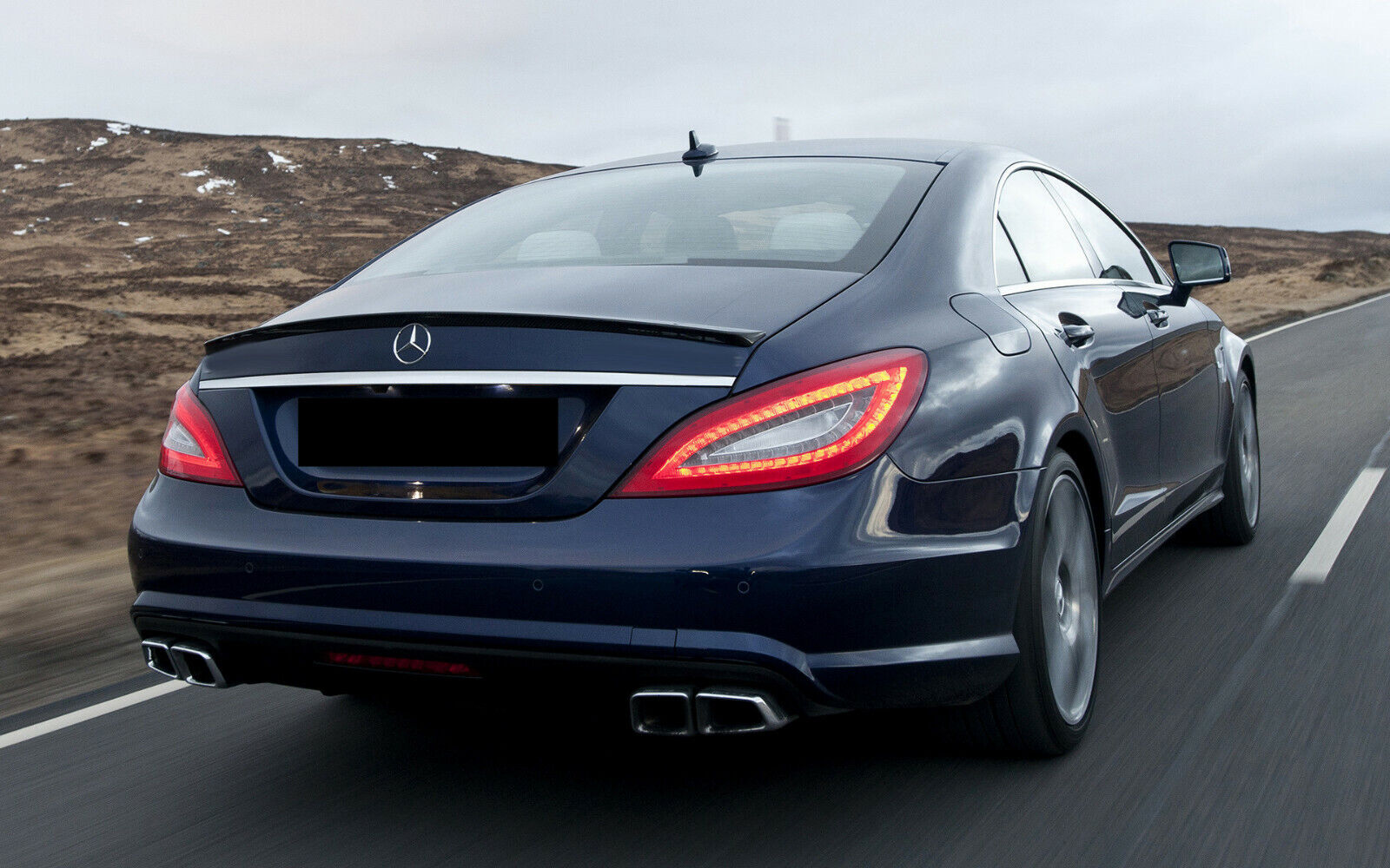 REAR BOOT SPOILER LIP AMG STYLE FOR MERCEDES CLS CLASS C219 W219 03-10 GLOSS BLK