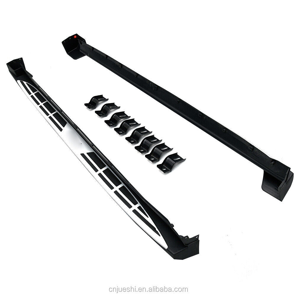 PAIR RUNNING BOARDS SIDE STEPS FOR HYUNDAI SANTA FE MK3 2013 - 2018 OEM STYLE