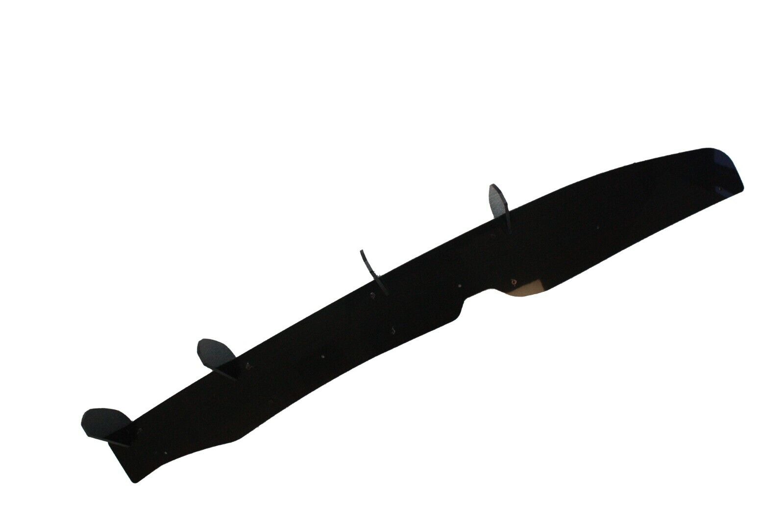 FOR VW POLO MK6 AW GTI R LINE REAR BLADE FIN DIFFUSER SPOILER GLOSS BLACK 2018+