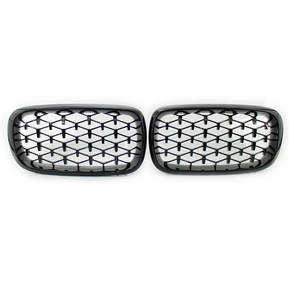 FOR BMW F15 F85 X5 F16 F86 X6 KIDNEY GRILL GRILLE GRILLS DIAMOND GLOSS BLACK 14+