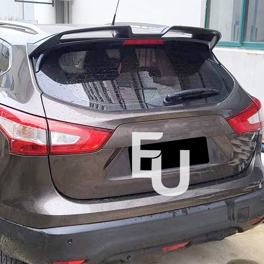REAR ROOF SPOILER WING FOR NISSAN QASHQAI 14-20 TAILGATE GLOSS BLACK OEM FIT