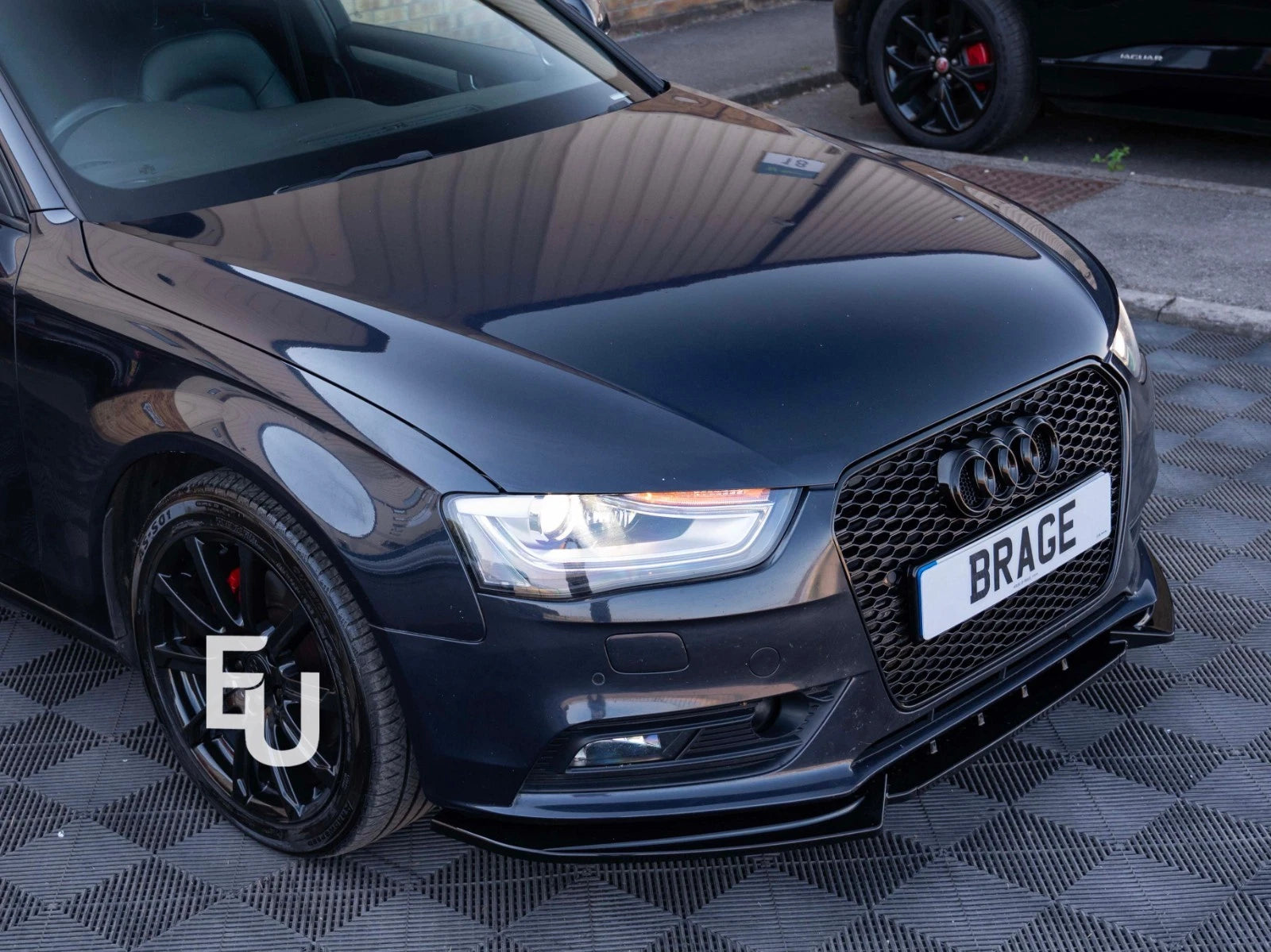 FOR AUDI A4 S Line S4 B8.5 FRONT SPLITTER SPOILER LIP GLOSS BLACK 2012-2015