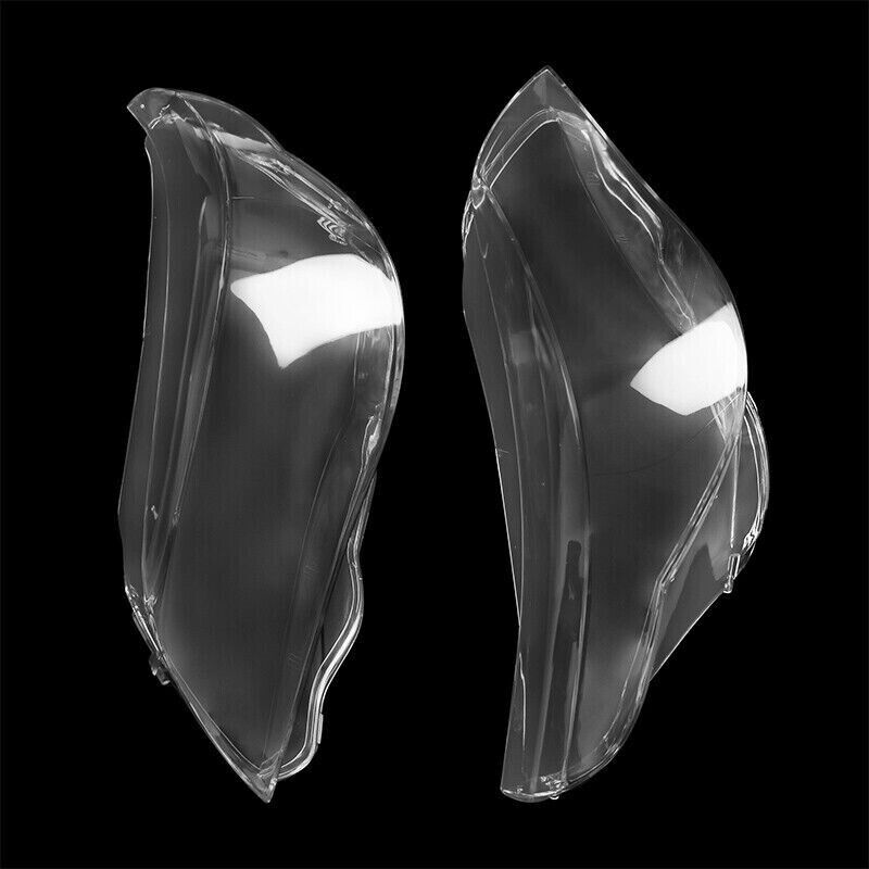 PAIR LEFT & RIGHT HEADLIGHT LENS COVER HEADLAMP SHELL FOR BMW 5 SERIES E60 E61