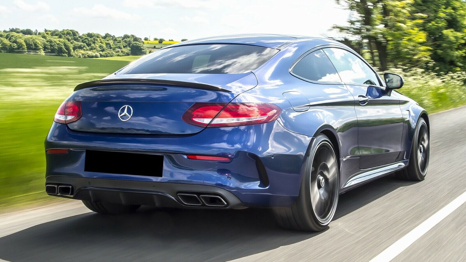 FOR MERCEDES A205 C205 COUPE C CLASS AMG C63 ED1 STYLE REAR DIFFUSER TAILPIPES