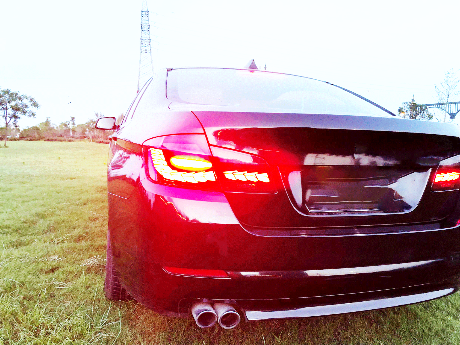 OLED SEQUENTIAL TAIL LIGHTS REAR LAMPS FOR 2009-2016 BMW 5 SERIES F10 F18 SMOKED