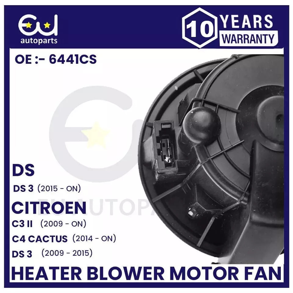 HEATER BLOWER MOTOR FAN FOR CITROEN DS3 C3 II 2 C4 CACTUS LHD & RHD OEM QUALITY