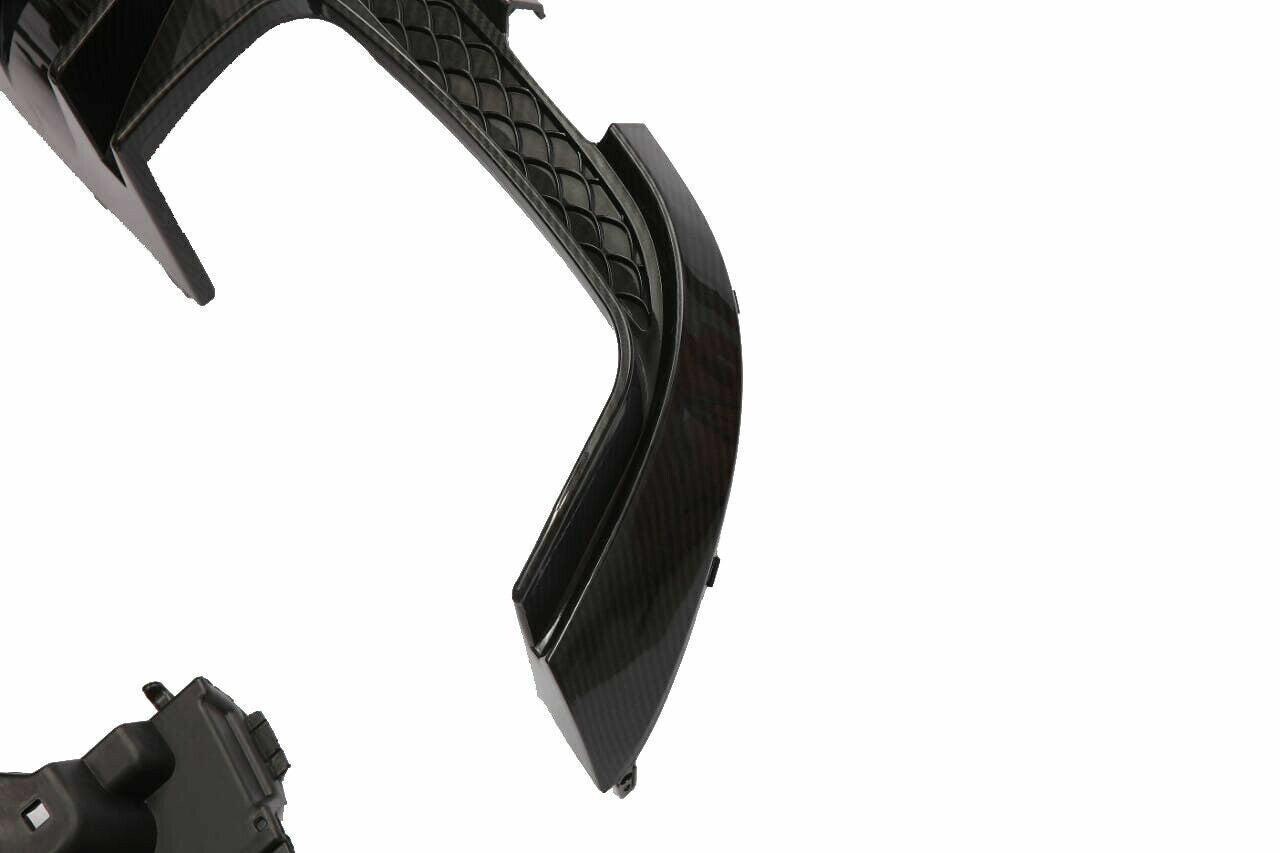 FOR MERCEDES C CLASS C205 A205 COUPE B STYLE REAR DIFFUSER+TAILPIPES CARBON LOOK