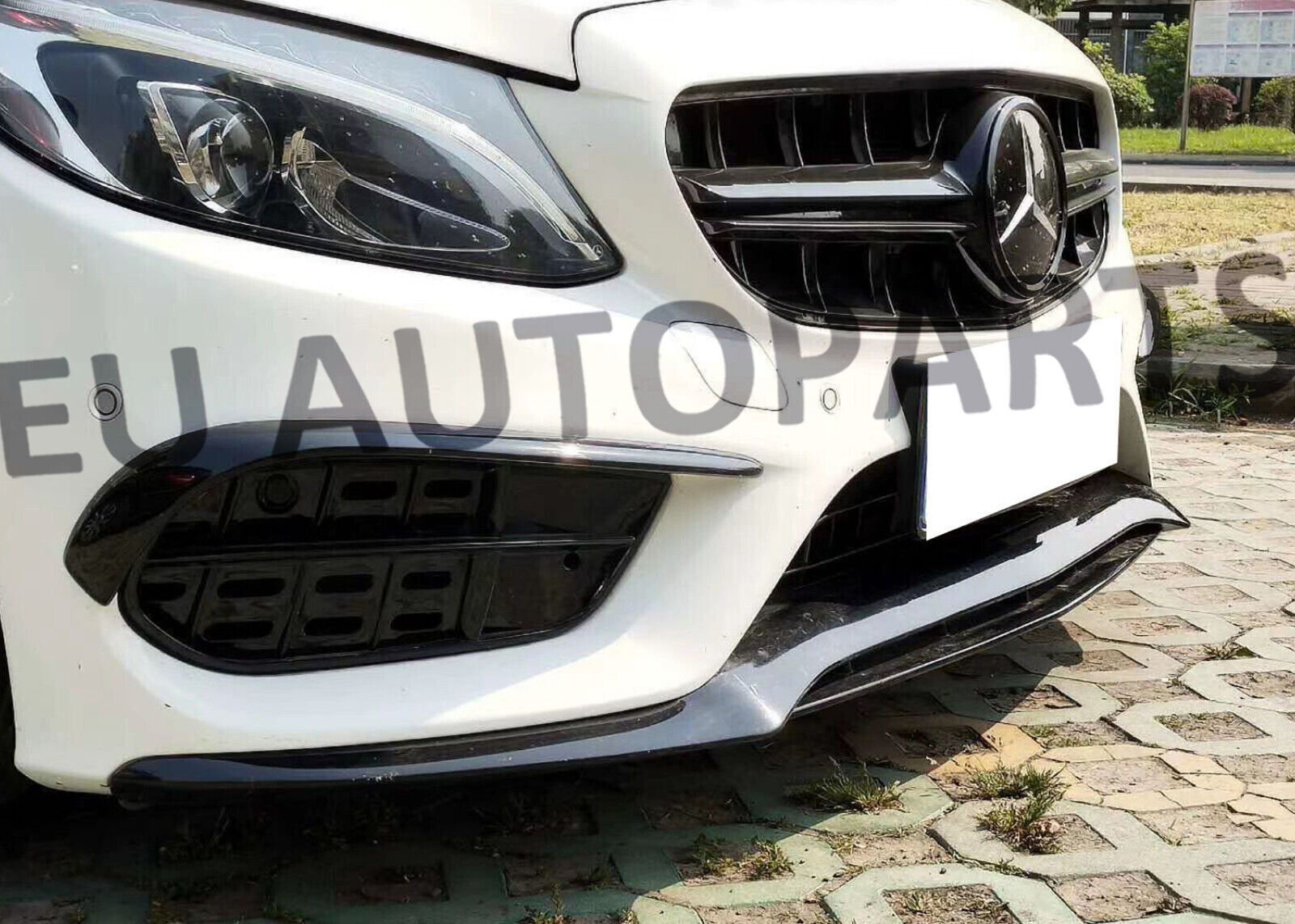 FOR MERCEDES C CLASS A205 W205 C205 S205 C43 AMG LOOK FRONT SPLITTER LIP 13-18