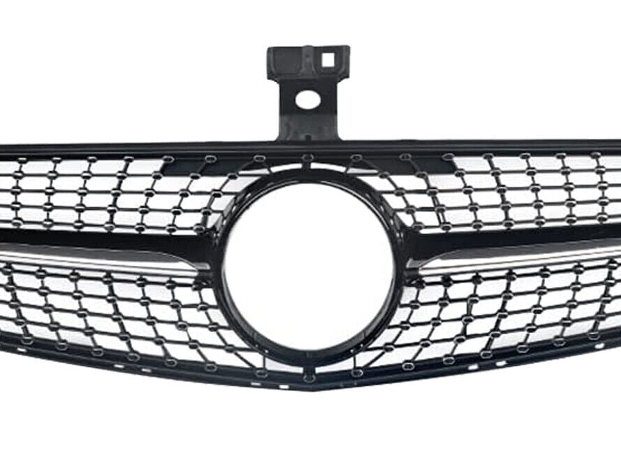 FOR MERCEDES C-CLASS W204 S204 C204 GRILL GRILLE AMG SILVER CHROME DIAMOND 08-14