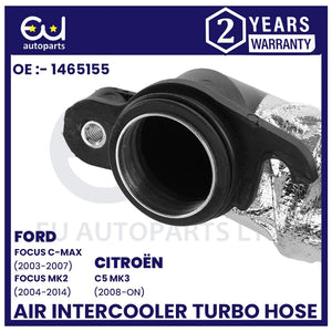 AIR INTAKE MANIFOLD INTERCOOLER HOSE PIPE FOR CITROEN FORD PEUGEOT VOL