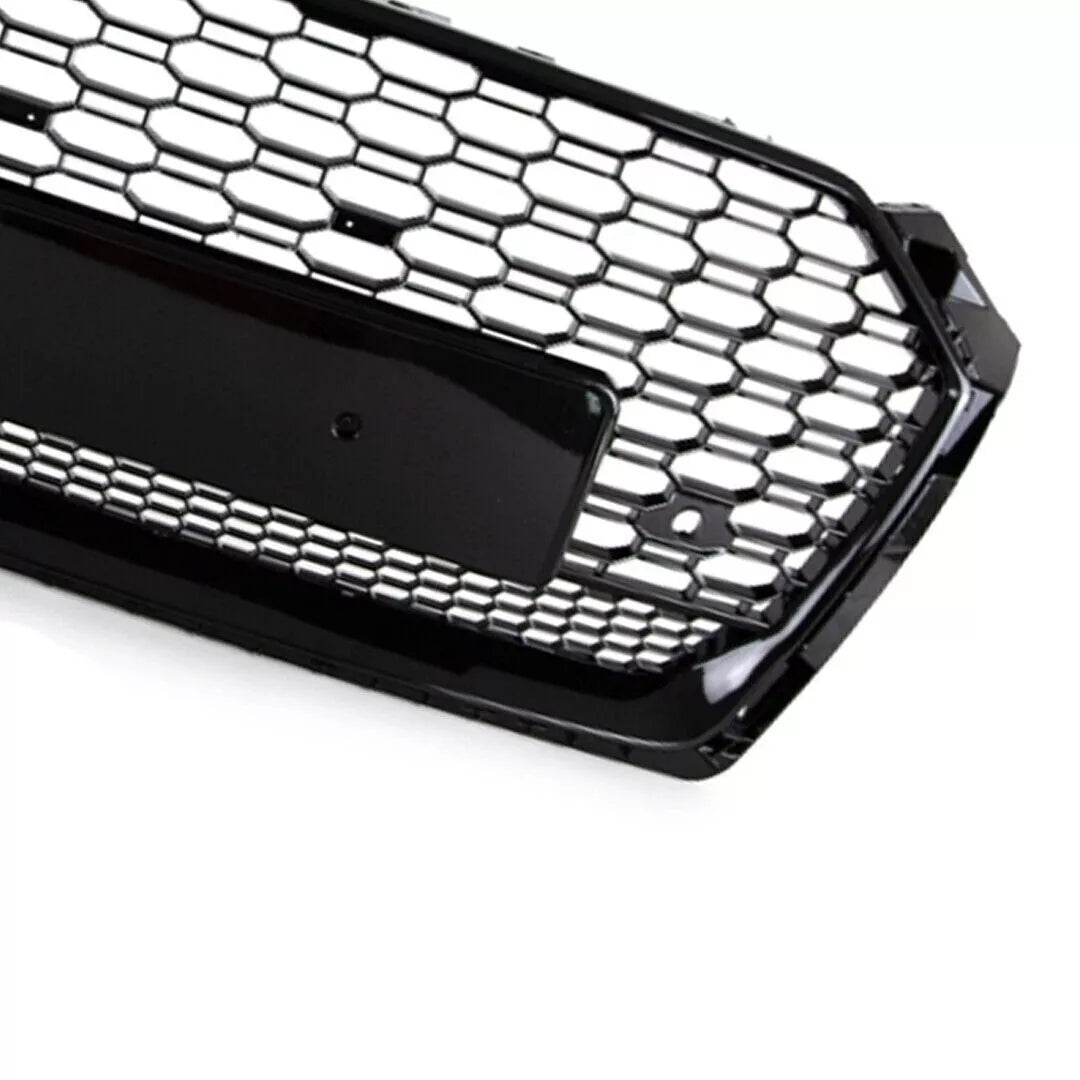 FOR AUDI A5 S5 F5 2016-20 RS5 STYLE GLOSS BLACK HONEYCOMB RADIATOR BUMPER GRILLE