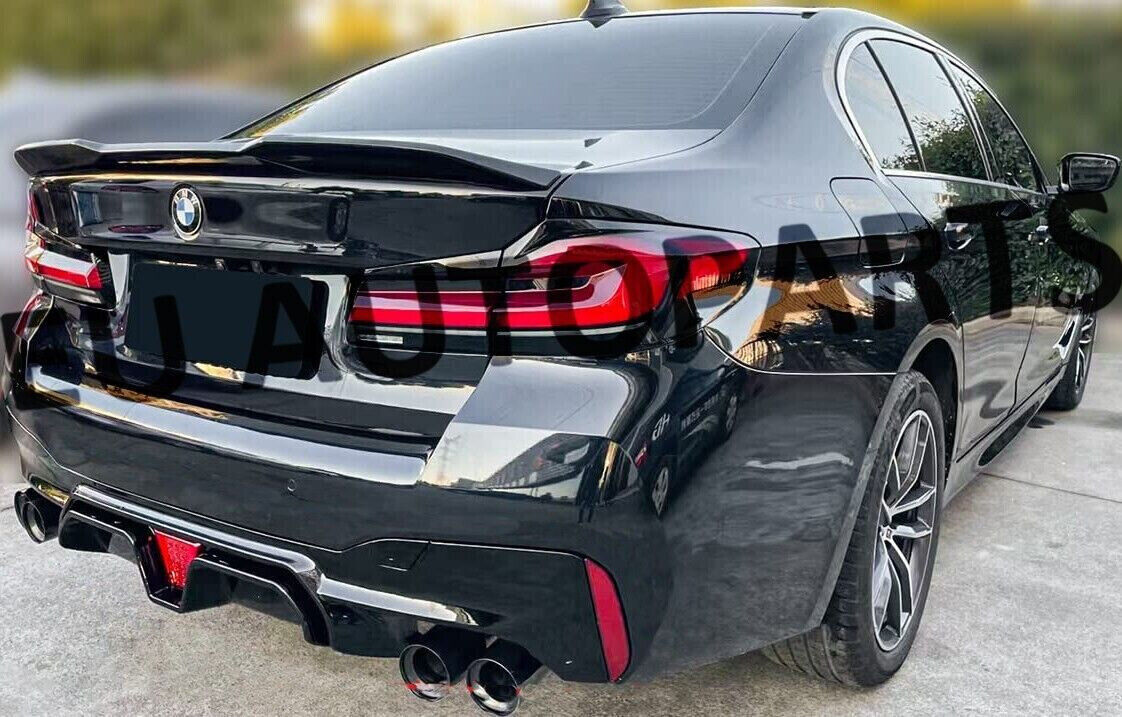 FOR BMW 5 SERIES G30 M5 F90 REAR TRUNK BOOT LIP SPOILER CS STYLE GLOSS BLACK