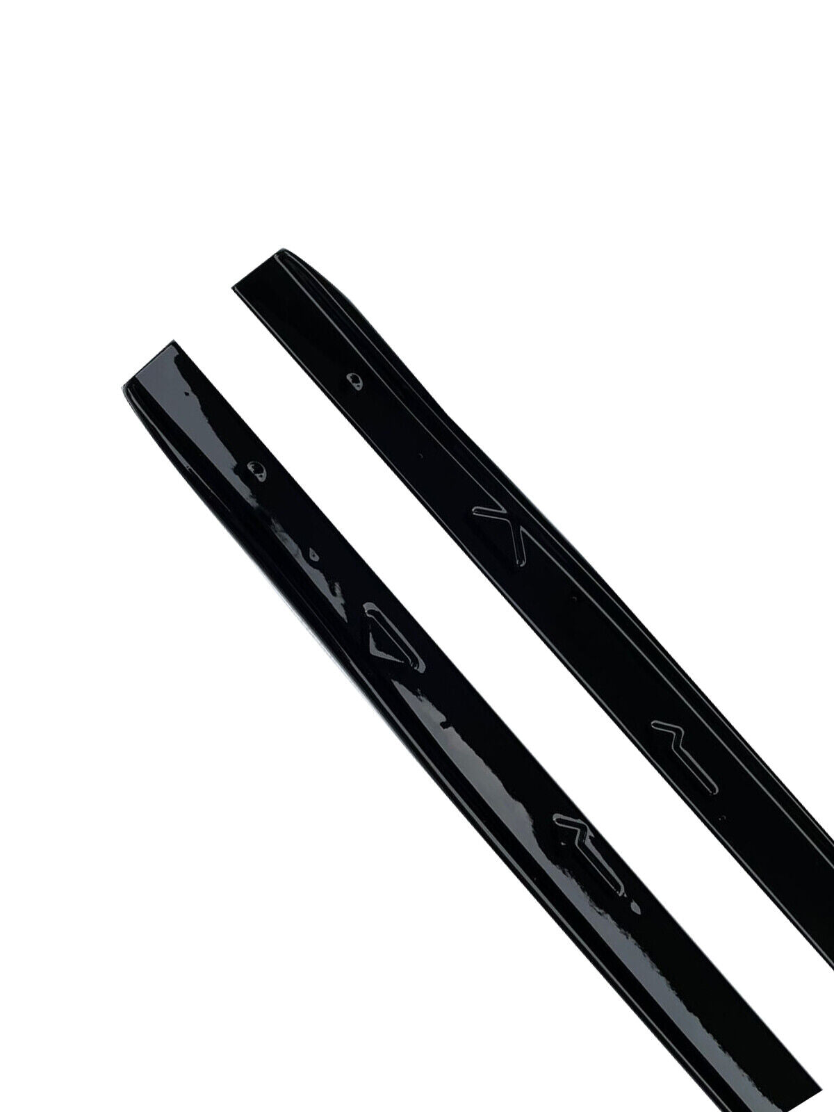 FOR VW GOLF MK8 2019-2023 GTI GTD R LINE SIDE SKIRT EXTENSION BLADES GLOSS BLACK
