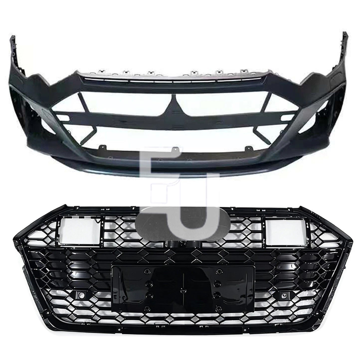 RS6 STYLE CONVERSION FRONT BUMPER BODYKIT WITH GRILLE FOR AUDI A6 S6 C8 4A 2018+