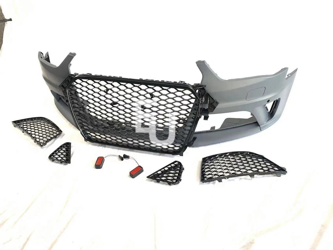 RS4 CONVERSION FRONT BUMPER BODYKIT WITH SPLITTER FOR AUDI A4 S4 B8.5 2012-16 LCI