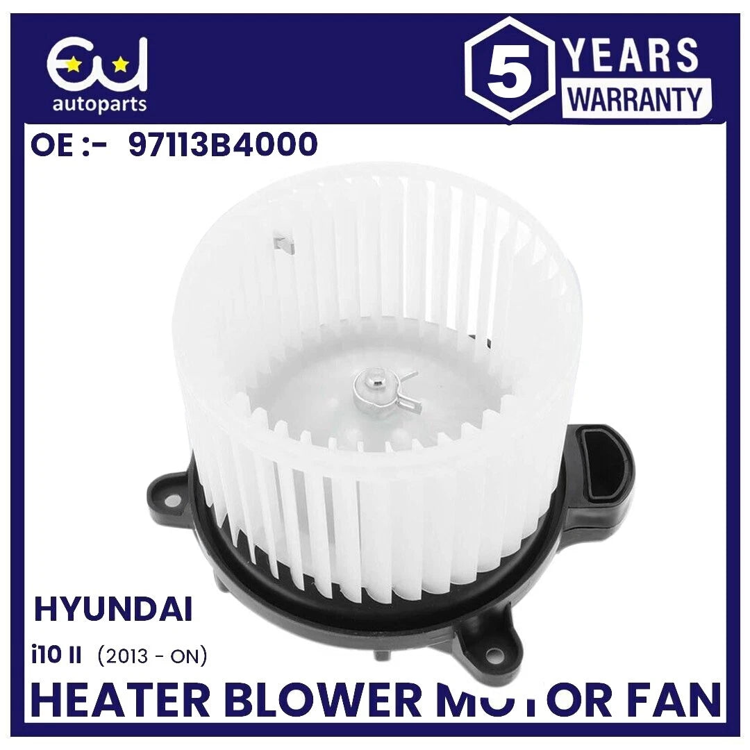 HEATER BLOWER MOTOR FAN FOR HYUNDAI I10 MK2 BA IA 2013-2023 1.0 1.2 97113-B4000