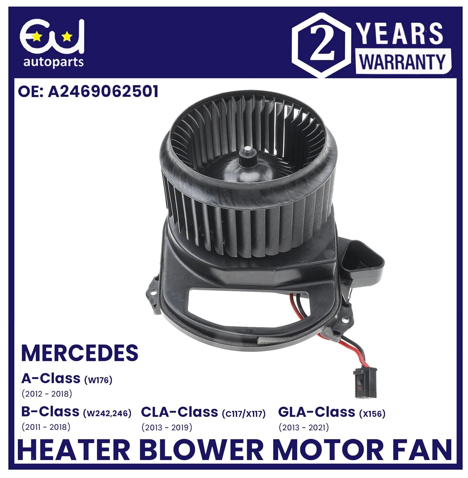 HEATER BLOWER MOTOR FAN FOR MERCEDES A B GLA CLA CLASS W176 W246 X156 C177 X117