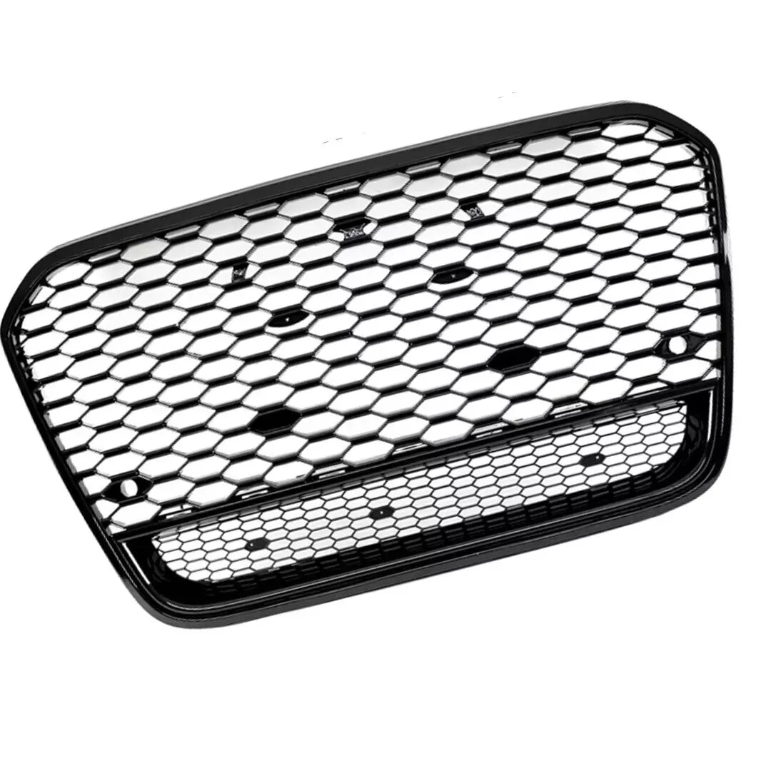 FOR AUDI A6 C7 4G RS6 STYLE GLOSS BLACK HONEYCOMB BUMPER GRILLE GRILL 2011-2015