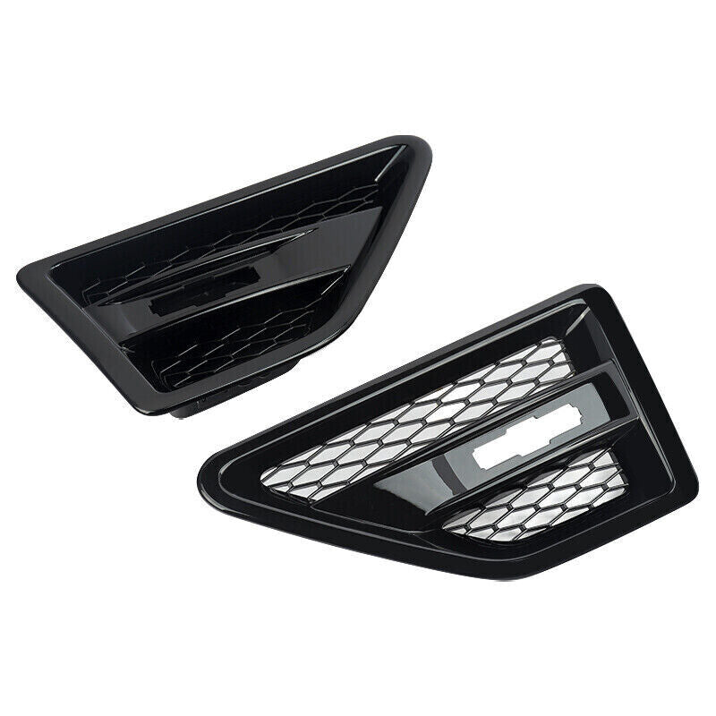 FOR FREELANDER 2 L359 PAIR GLOSS BLACK 2X SIDE WING AIR INTAKE GRILLE VENTS VENT