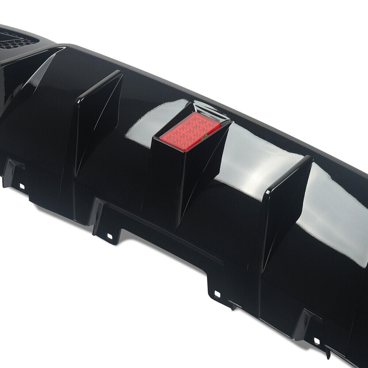 FOR MERCEDES GLE GLS W166 X166 REAR DIFFUSER WITH LIGHT & TAILPIPES BLACK 15-19