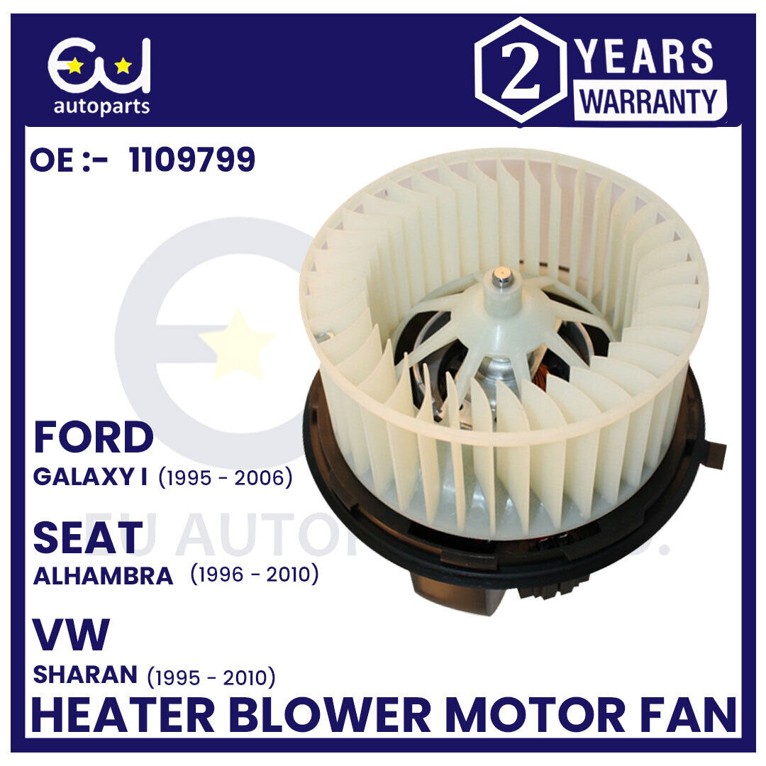 HEATER BLOWER MOTOR FAN FOR VW SHARAN 7M8 7M9 7M6, SEAT ALHAMBRA & FORD GALAXY