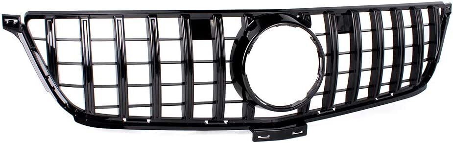 FOR MERCEDES W166 M CLASS ML GT PANAMERICA FRONT GRILLE GRILL GLOSS BLACK 12-15