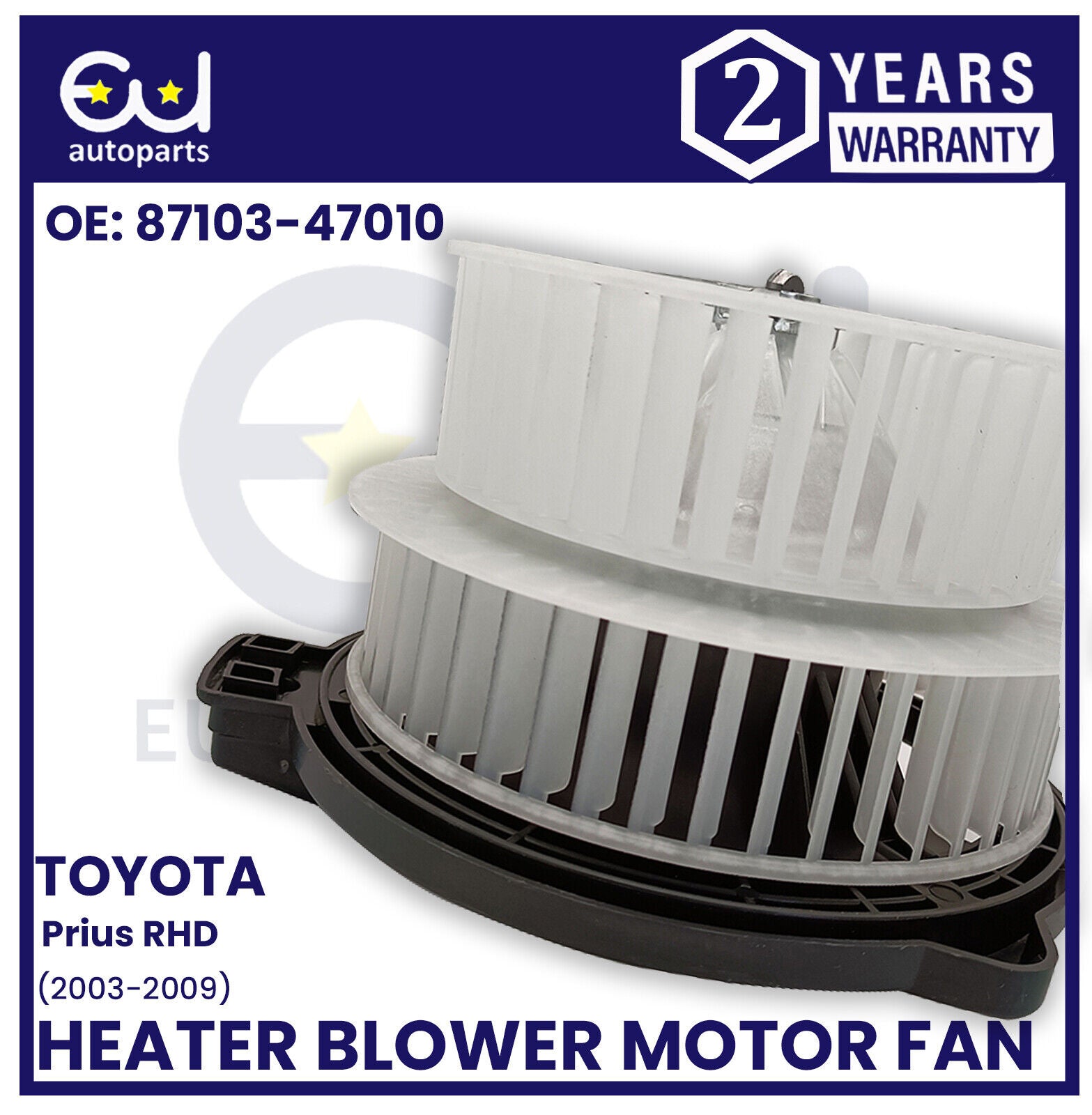 FOR TOYOTA PRIUS HEATER BLOWER MOTOR FAN 2003-2009 8710347010 RHD ONLY