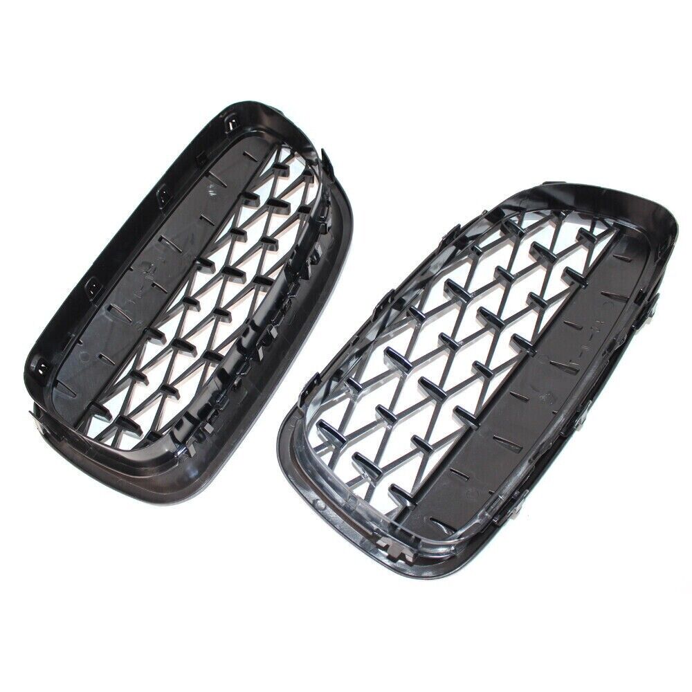FOR BMW F10 F11 5 SERIES KIDNEY GRILLE GRILL DIAMOND LOOK CHROME SILVER M5 10-16