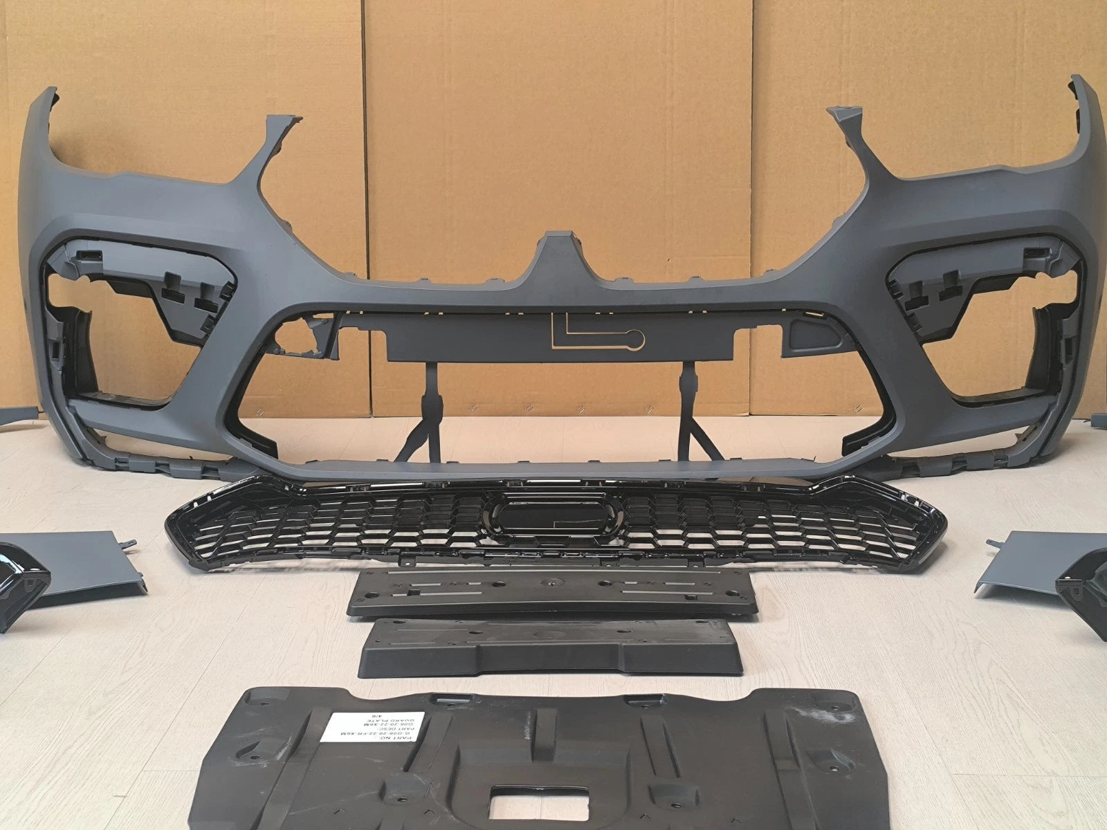 X6M F96 CONVERSION FRONT BUMPER BODYKIT W/WHEEL ARCHES GRILL FOR BMW G06 2019-22