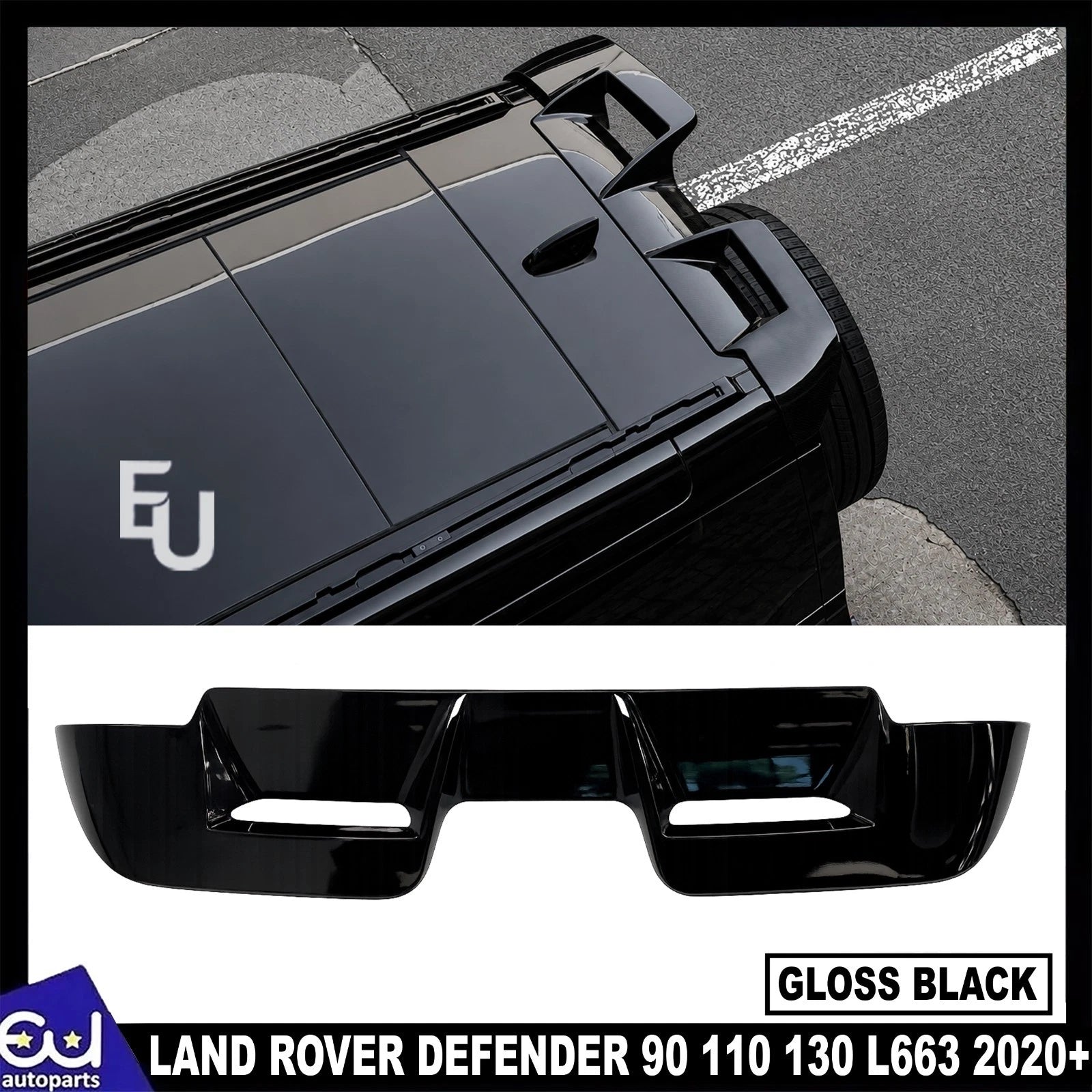 BRAGE DESIGN REAR ROOF SPOILER WING FOR LAND ROVER DEFENDER 90 110 130 L663 20+