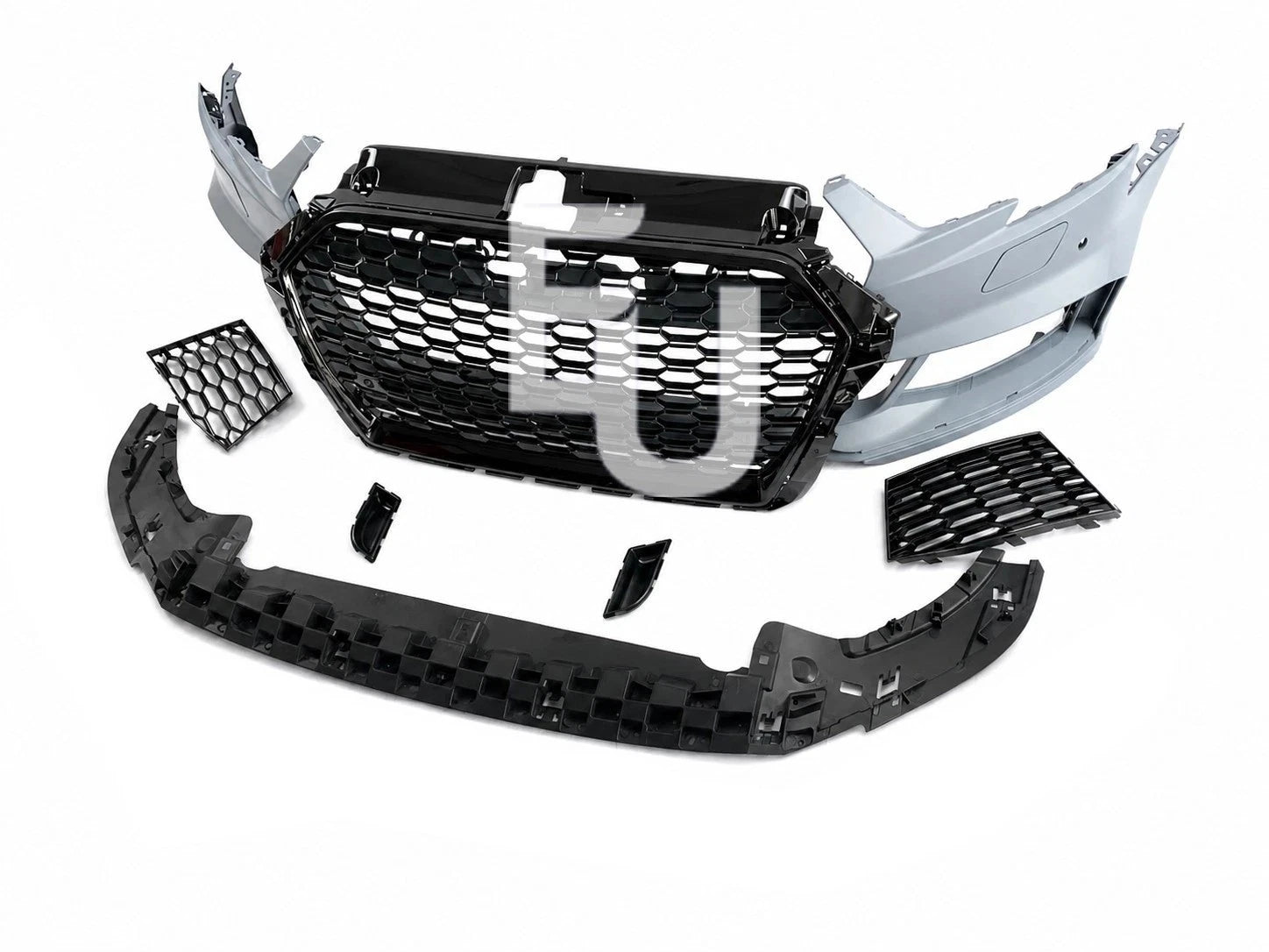RS3 STYLE FRONT BUMPER CONVERSION KIT FOR AUDI A3 S3 8V 2016–2020 FACELIFT SEDAN