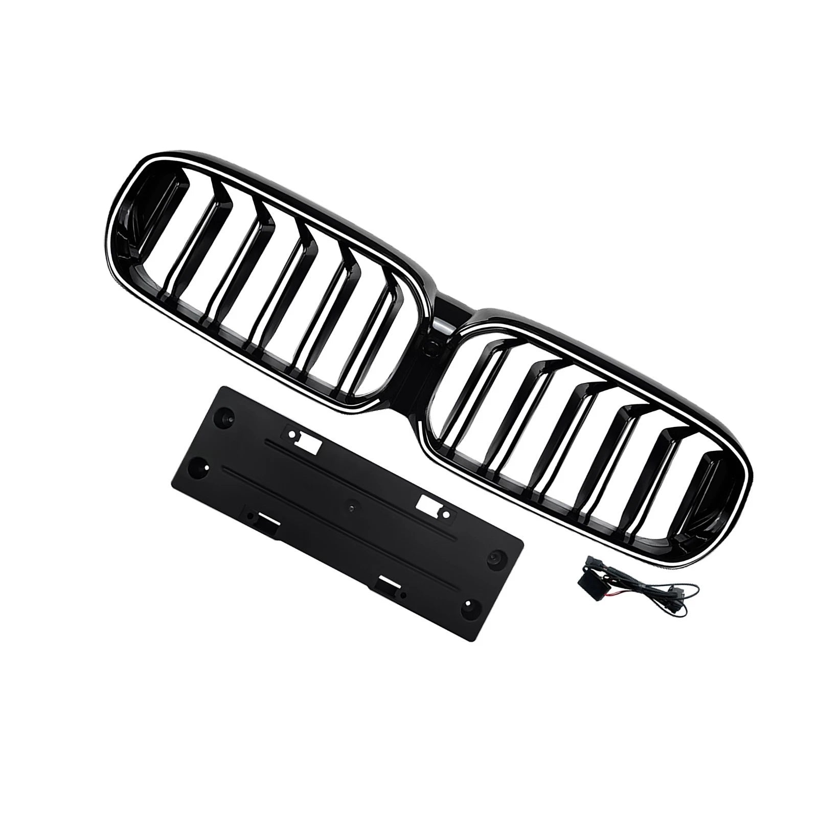 FOR BMW 5 SERIES G30 G31 FACELIFT SPORT KIDNEY LED GRILLE GRILL & LICENCE PLATE