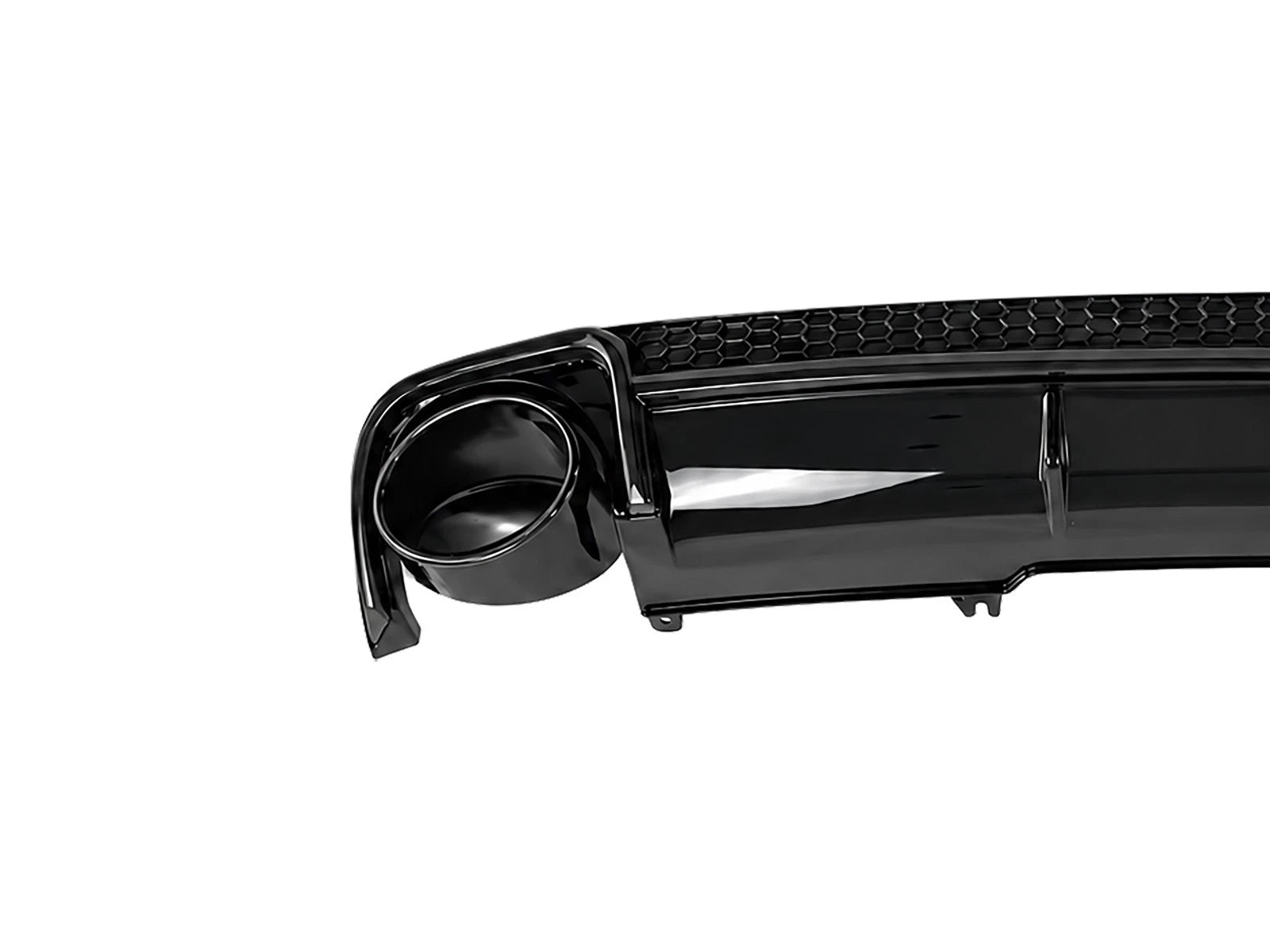 FOR AUDI A4 B9 STANDARD RS4 LOOK REAR BUMPER DIFFUSER W/TAILPIPE GLOSS 2015-2019