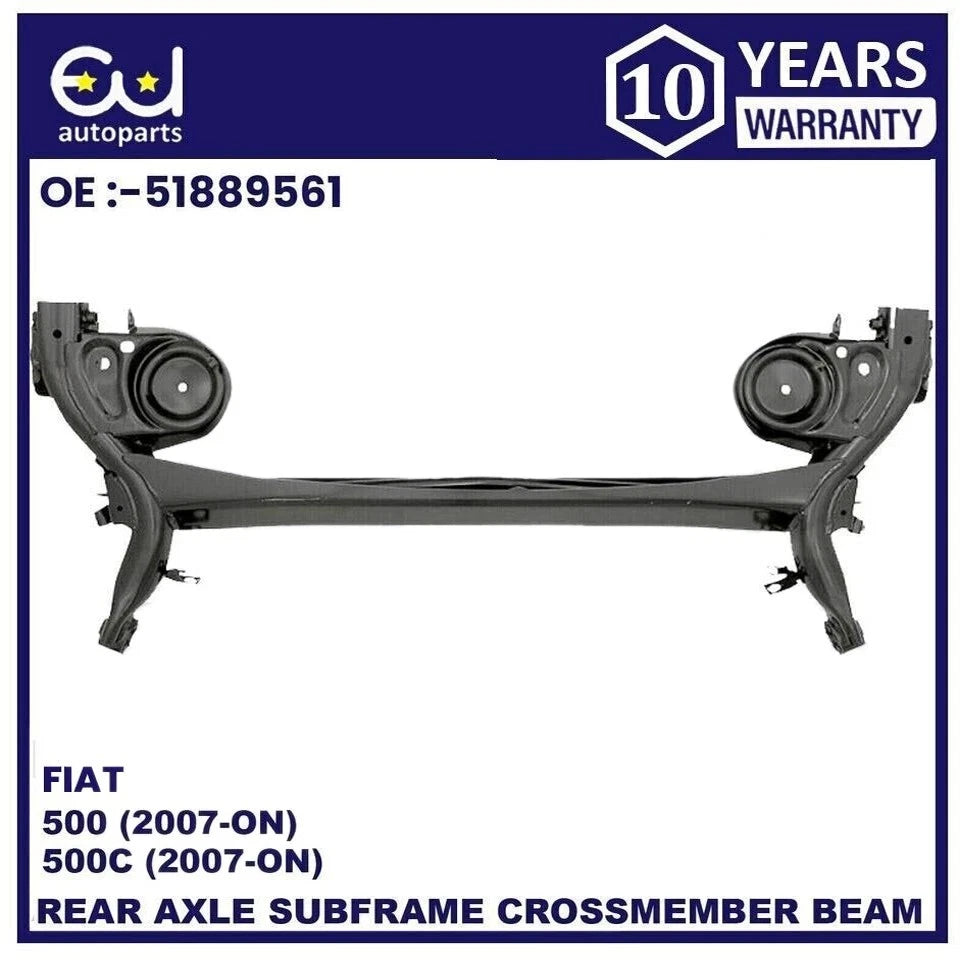 HEAVY DUTY REAR AXLE SUBFRAME FOR FORD KA 08-16 FIAT 500 4MM THICKER METAL
