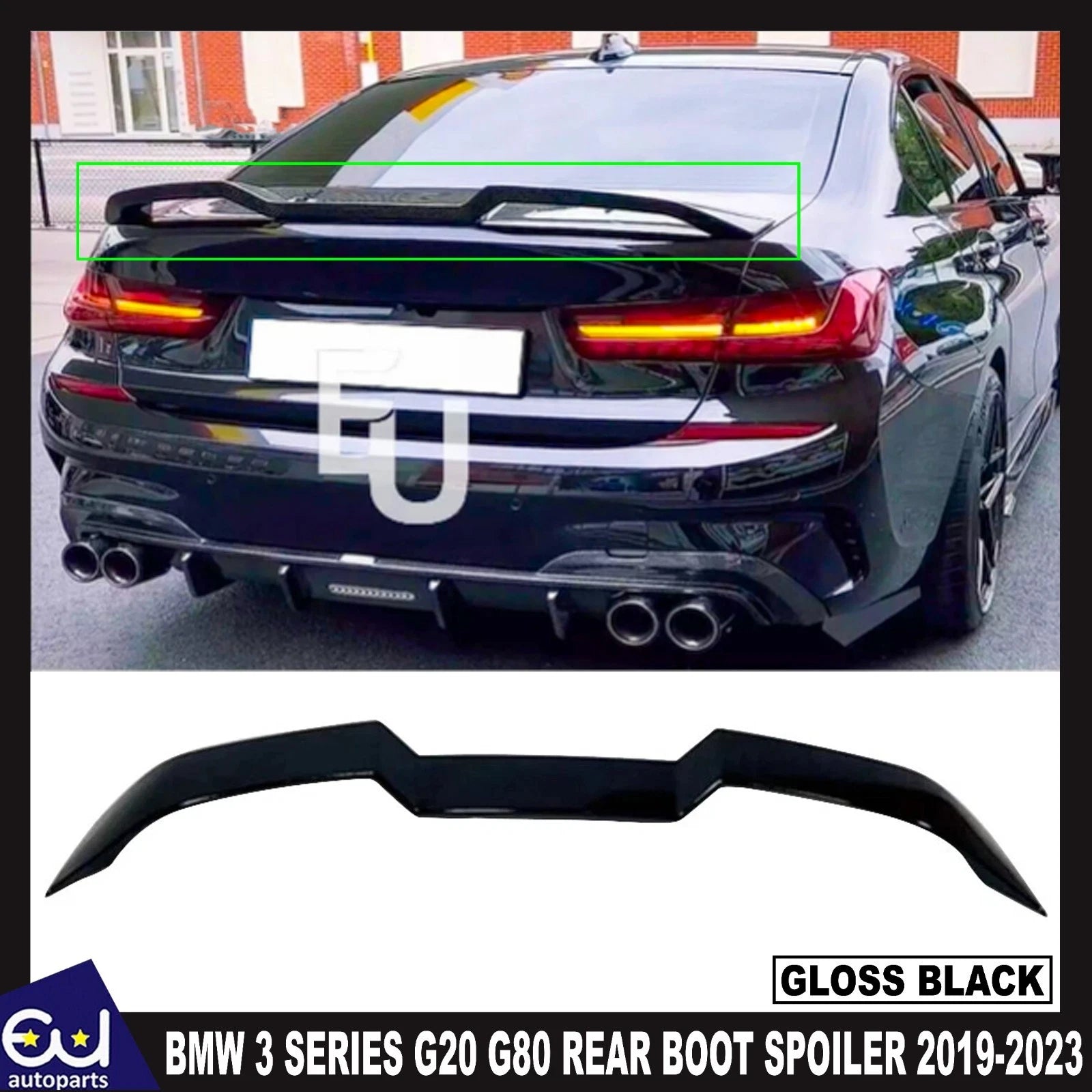 REAR BOOT SPOILER LIP FOR BMW 3 SERIES G20 G80 SALOON LCI STYLE 2019-2023