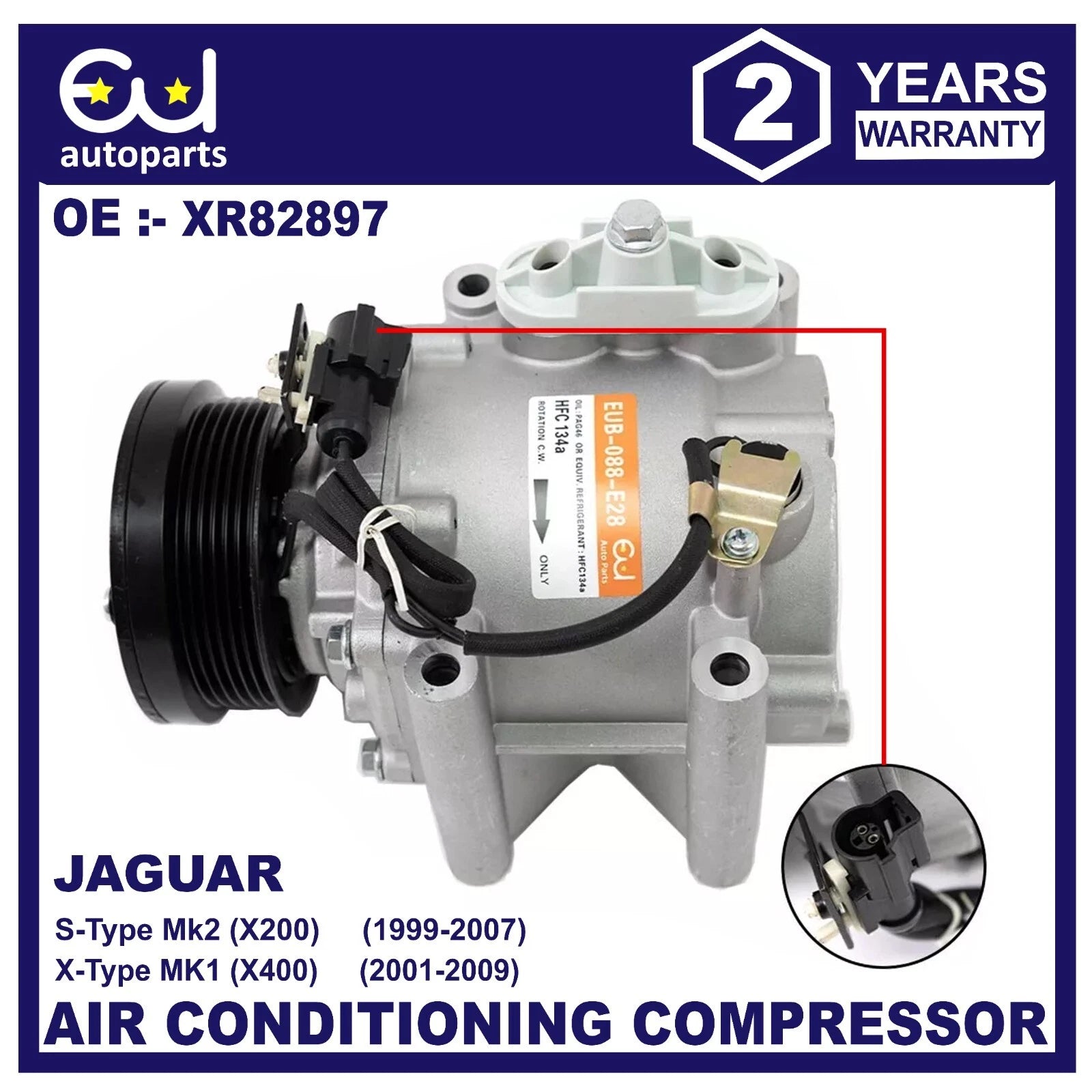 AIR CON AC COMPRESSOR PUMP FOR JAGUAR S-TYPE X200 X-TYPE X400 2.5 2.7 3.0 PETROL