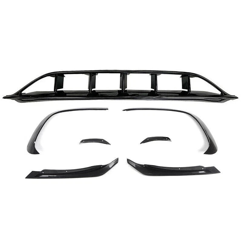 AERO KIT FOR MERCEDES A CLASS W176 AMG FRONT SPLITTER LIP FINS GLOSS BLACK 16-18