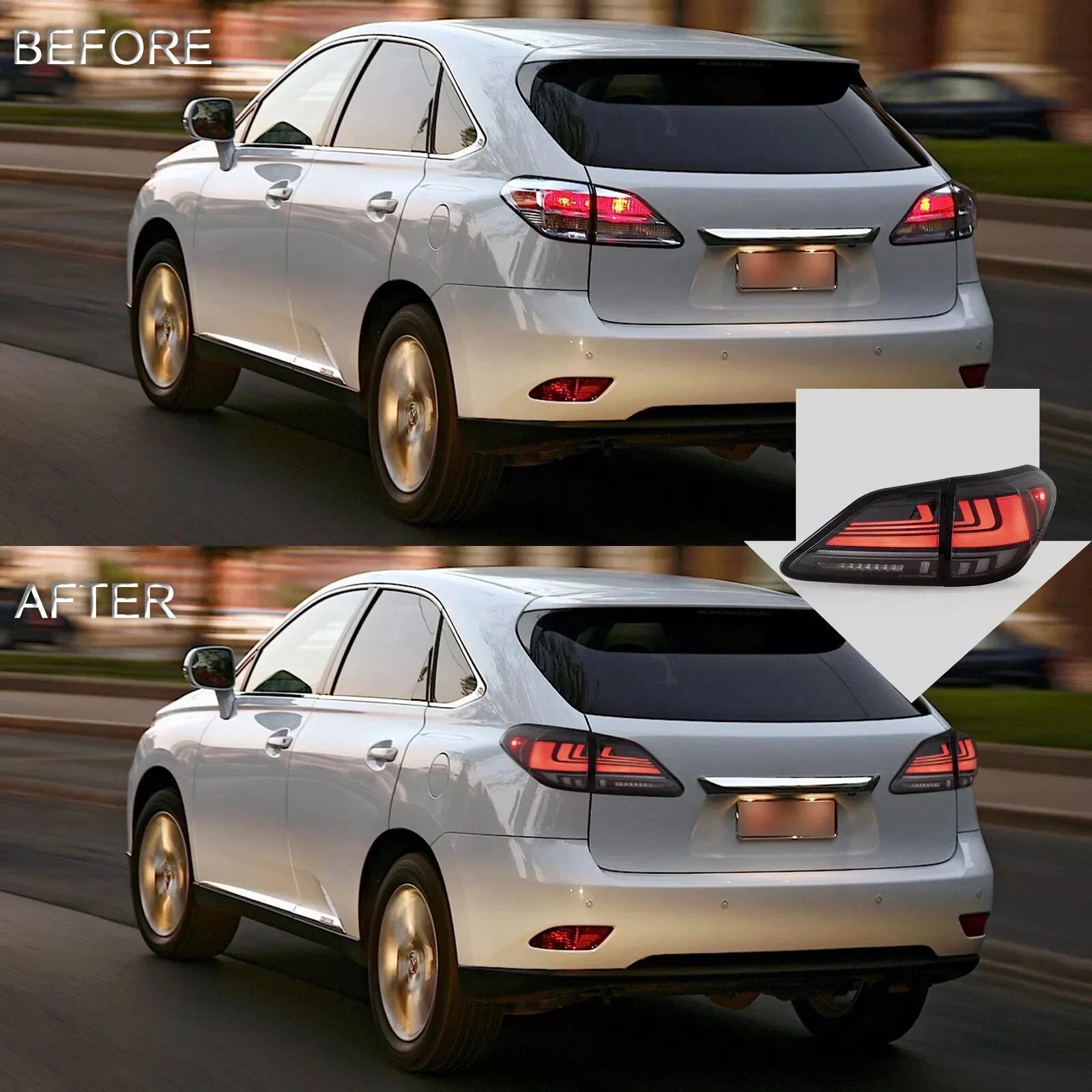 FOR LEXUS RX350 450H FULL LED SEQUENTIAL REAR TAIL LIGHT LAMP W/ANIMATION 09-15