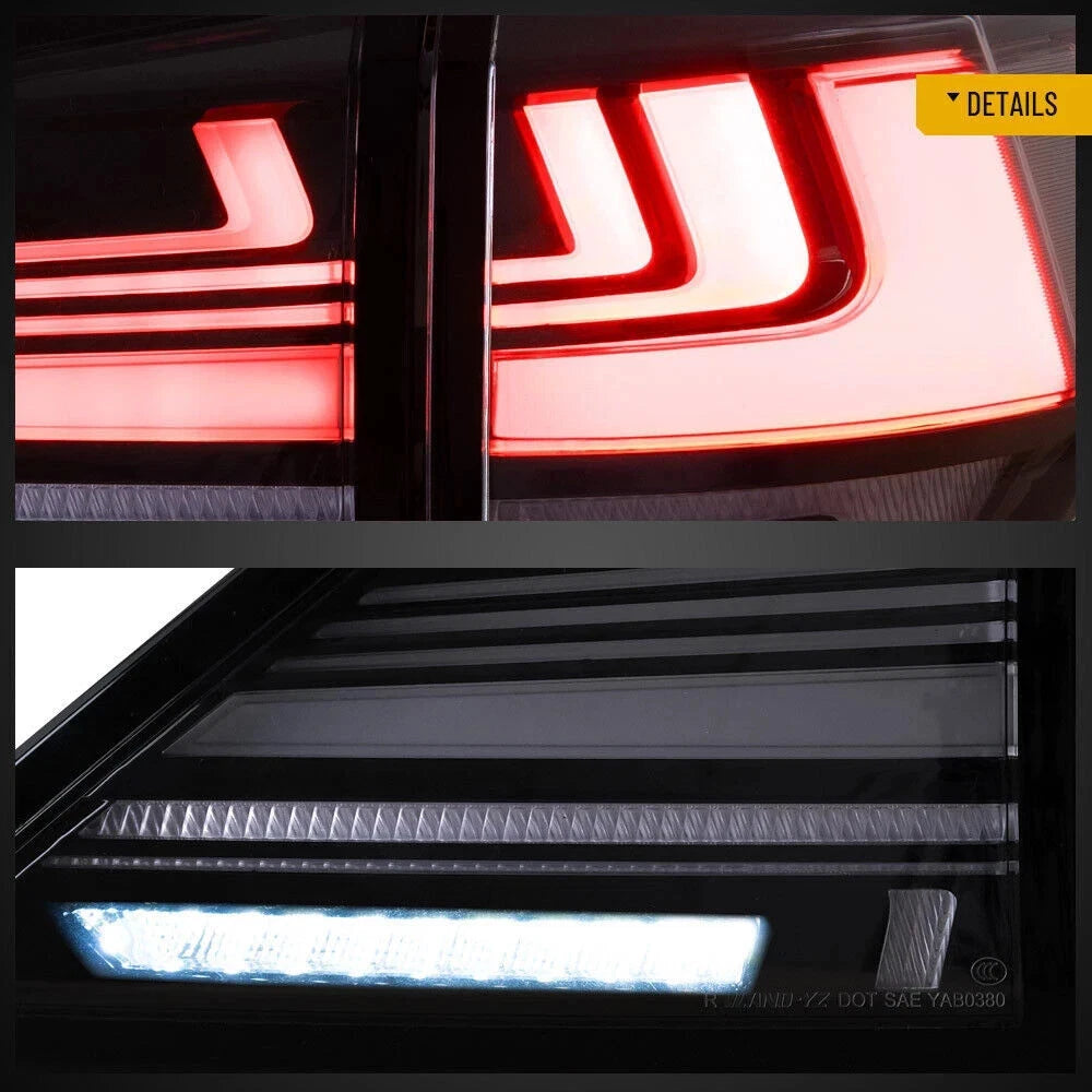 FOR LEXUS RX 350F 450H W/SEQUENTIAL LH+RH PAIR SMOKED LED REAR TAIL LIGHT LAMP