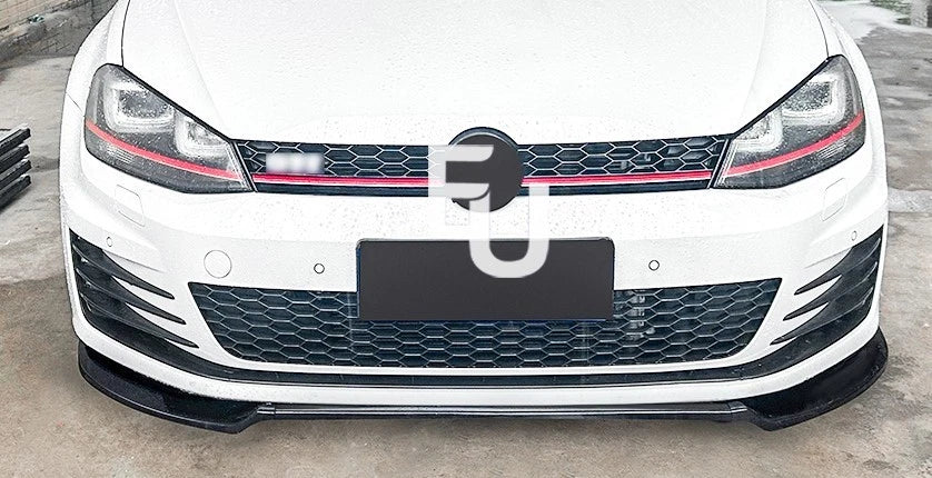 FOR VW Golf MK7 MK7.5 R GTD GTI TSI TDI FRONT SPLITTER SPOILER LIP GLOSS 13-20