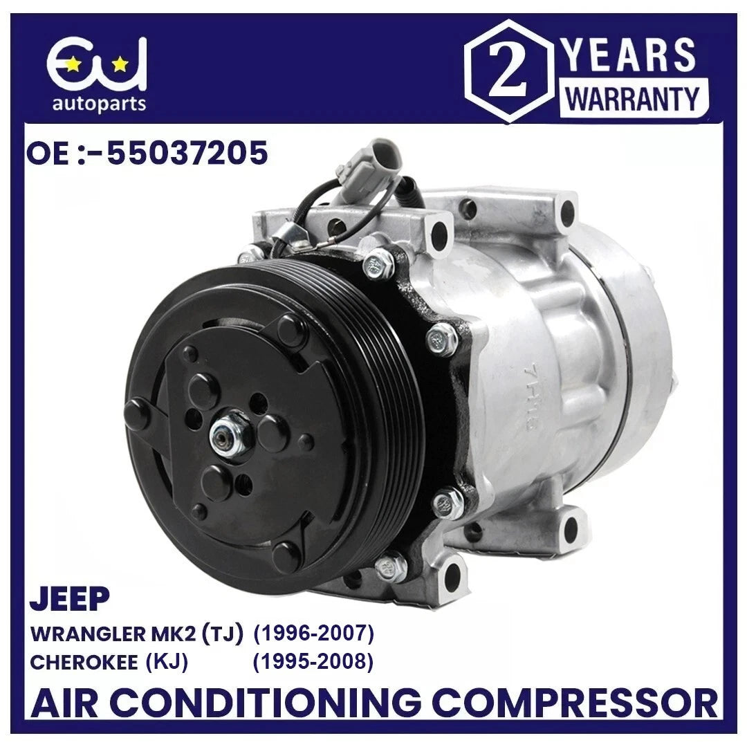 AIR CON AC COMPRESSOR PUMP FOR JEEP CHEROKEE XJ WRANGLER TJ 2.5L 4.0L 55037205