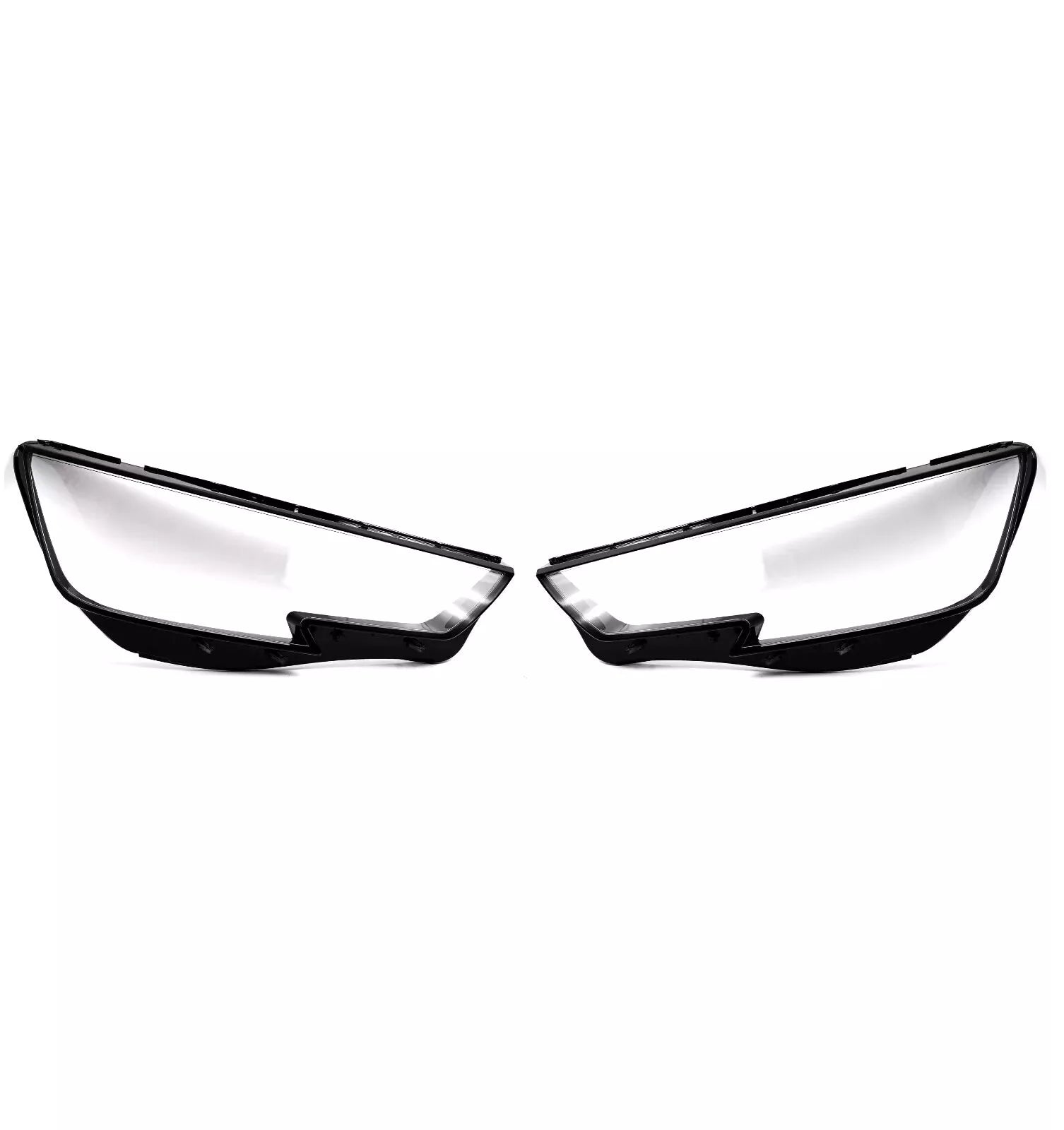 FOR AUDI A4 B9 LEFT RIGHT SIDE PAIR FRONT HEADLIGHT HEADLAMP LENS COVER 2016-19