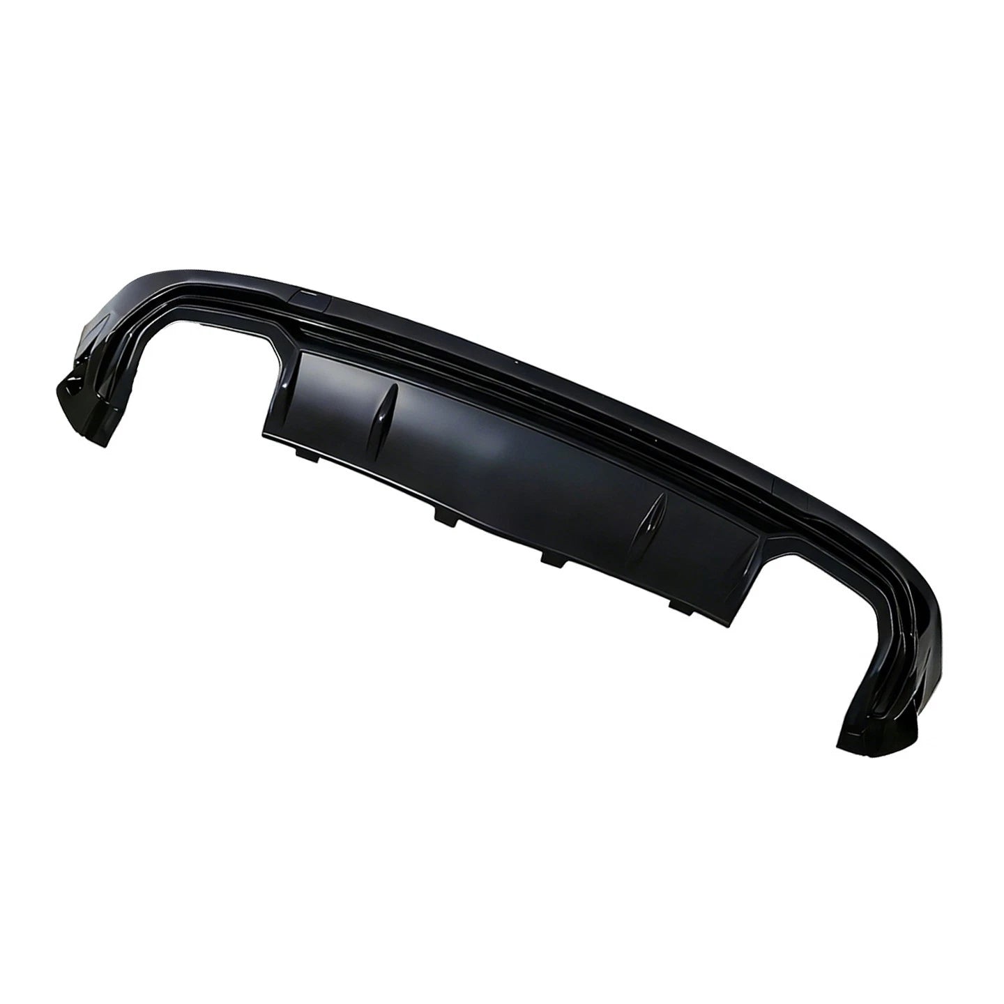 REAR DIFFUSER SQ5 STYLE GLOSS BLACK QUAD TAILPIPES LIP FOR AUDI Q5 SE 2018-2024